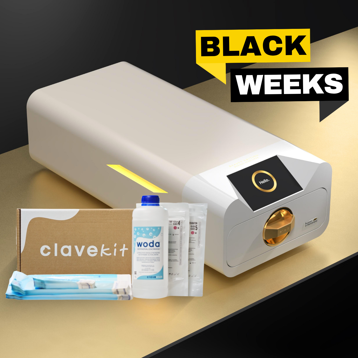 Autoclave Enbio S Beauty (Class B) + Magic Filter + Safety Certificate + Sterilization guide BLACK WEEKS EDITION